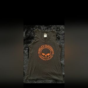 Harley-Davidson Green Tank Top with Orange Logo Daytona Beach